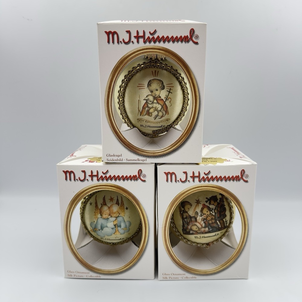 M.J. Hummel Glass Ornaments Collectible Krebs H415 H500 H624 Angels SEE DESC